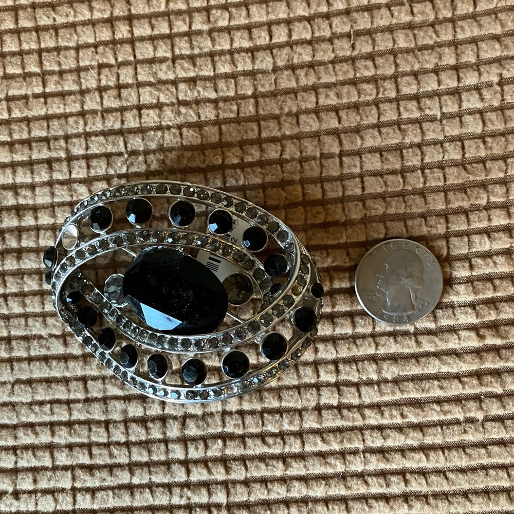 Black and Silver Brooch